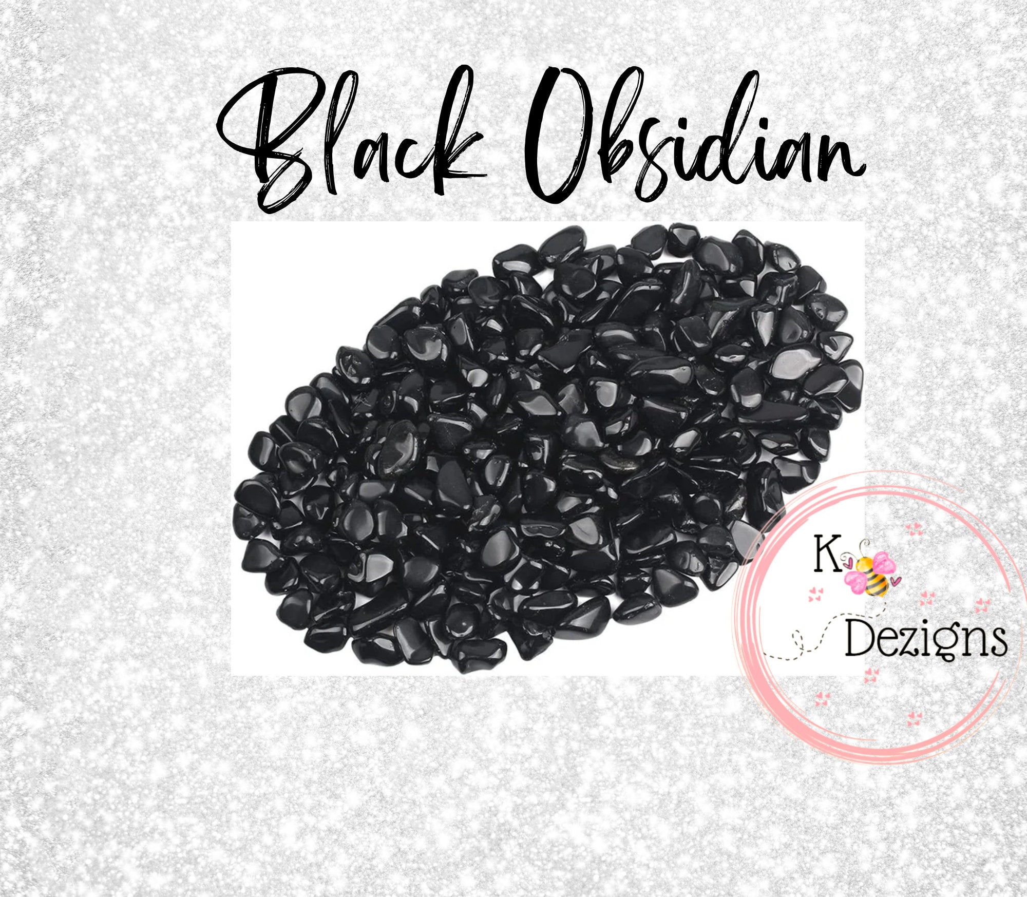 Black Obsidian Gemstone Chips: 2oz/4oz, Resin Craft, Mosaic, Healing Stones