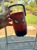 Spider Hero 3D Printed Can Cooler | Handled Drink Holder with Lid & Straw | Comic Inspired Tumbler