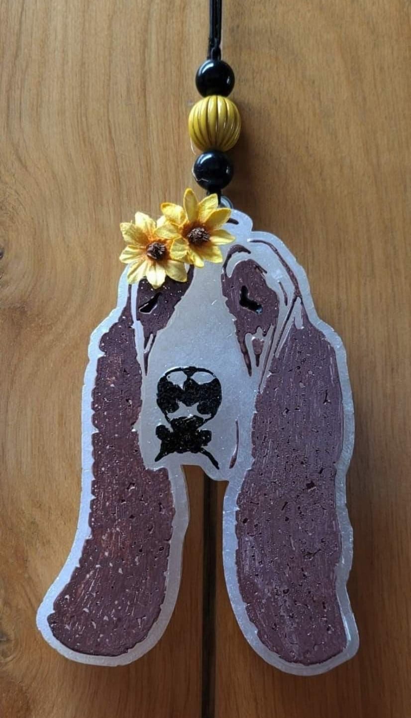 Basset Hound Car Freshie: Dog Mom Gift, Scented Air Freshener