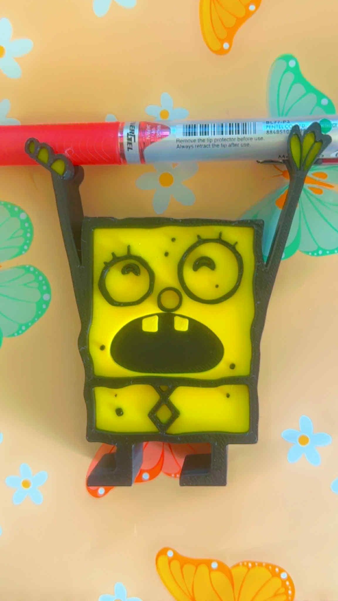 3D printed, Doodlebob, Doodle Bob,  Pen Holder, Cartoon Character, FUN