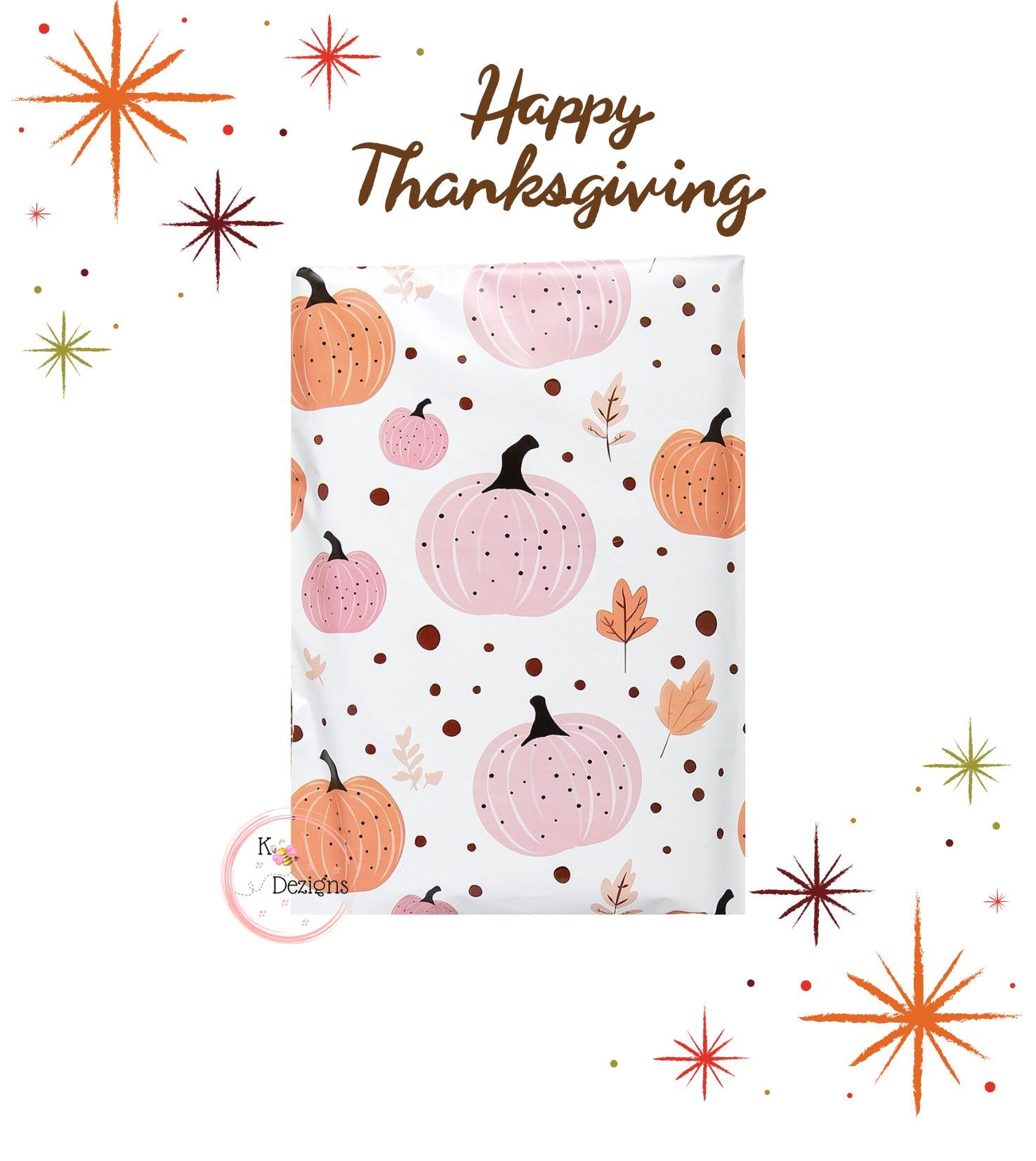 Pumpkins Poly Mailers 7.5x10.5, Super Cute, Shipping Mailers