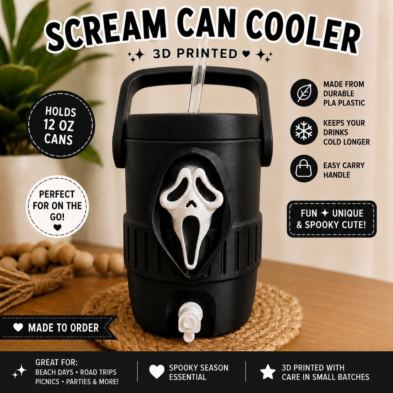 Ghost face Can Cooler