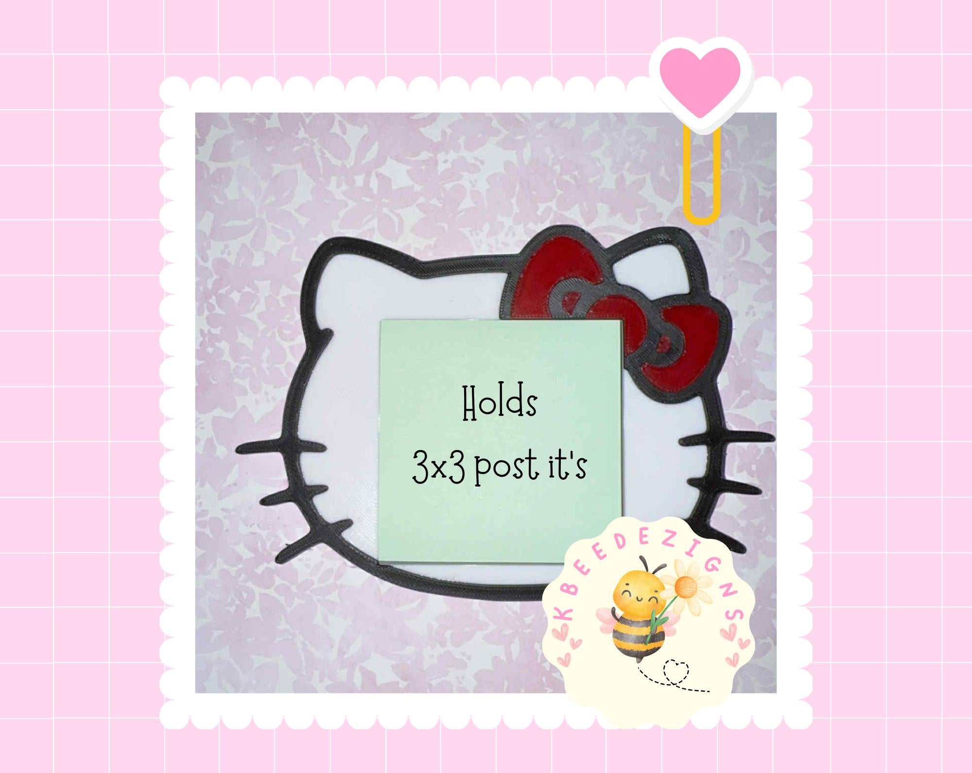Kitty | Post It Holder | 3D Printed | Desk Accessory