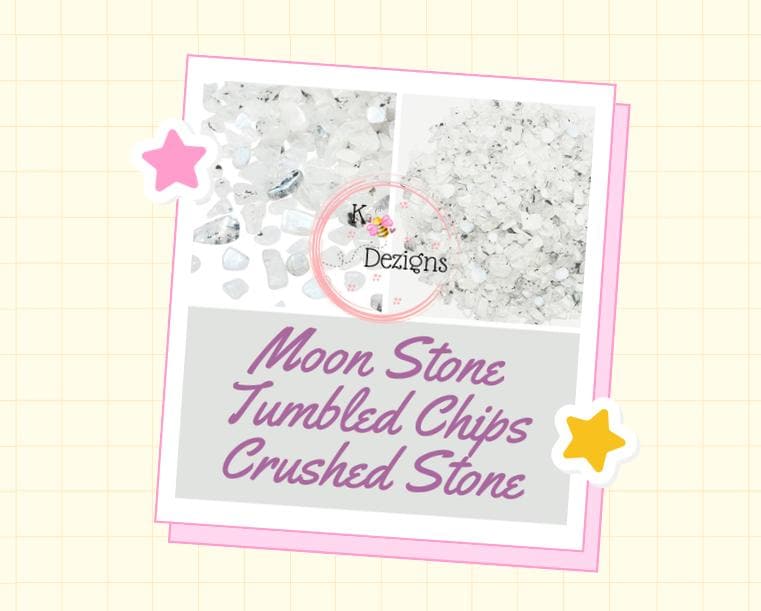 Moonstone Gemstone Chips: Bulk Decorative Stones for Crafts, Resin Art