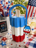 Bomb Pop Can Cooler | 12 oz Standard Can Cooler | 12 oz Skinny Can Holder | Patriotic Drink Sleeve | 3D Printed 4th of July Beverage Insulator