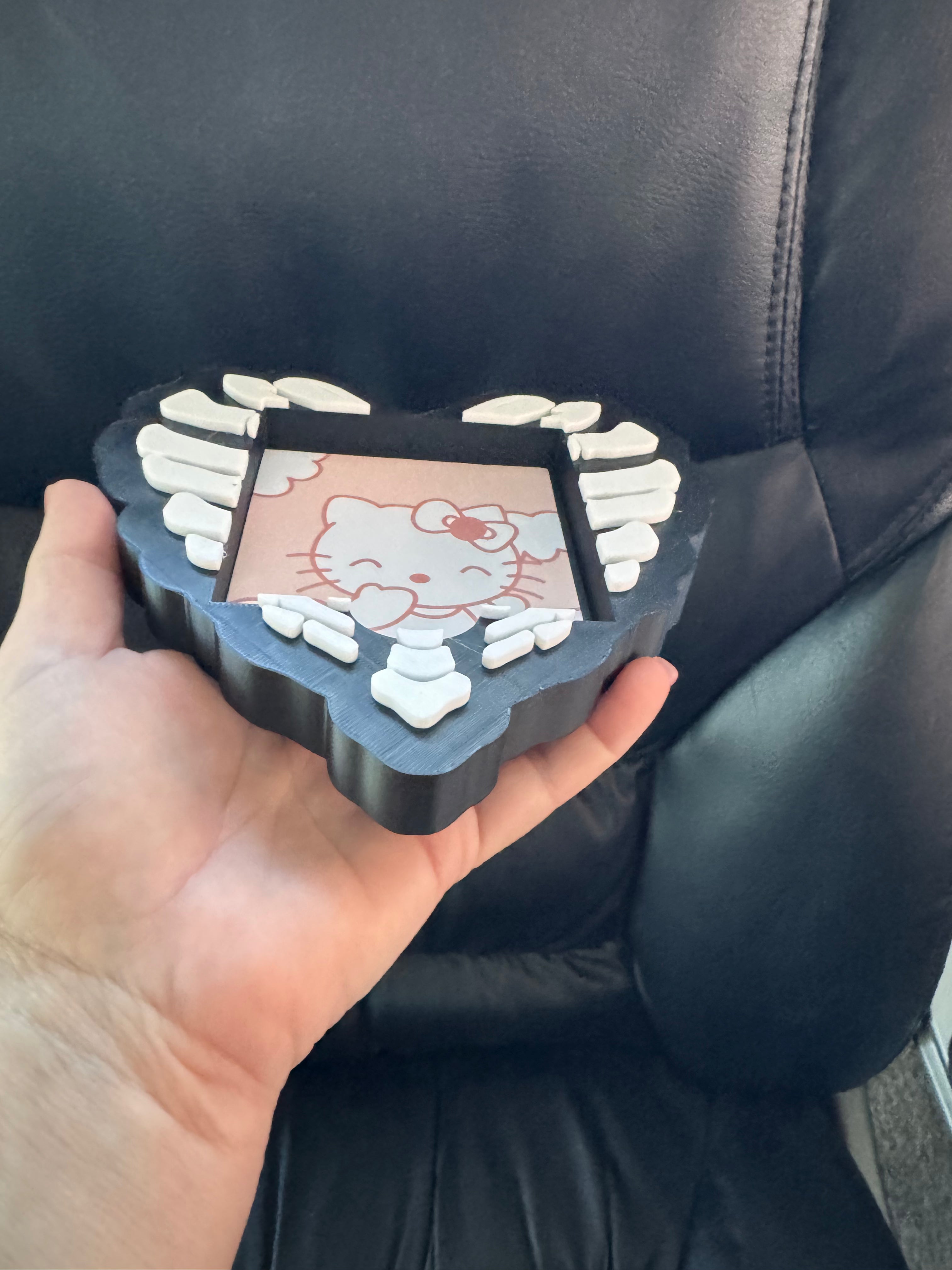 X-ray Heart Post-it holder
