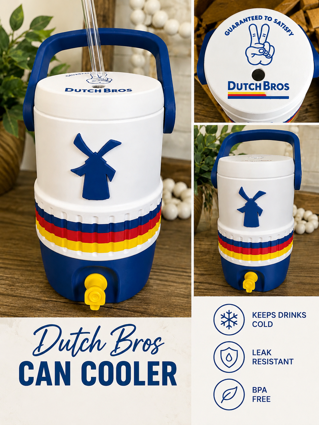 Dutch Bros Can Cooler | 12 oz Standard Can Cooler | 12 oz Skinny Can Holder