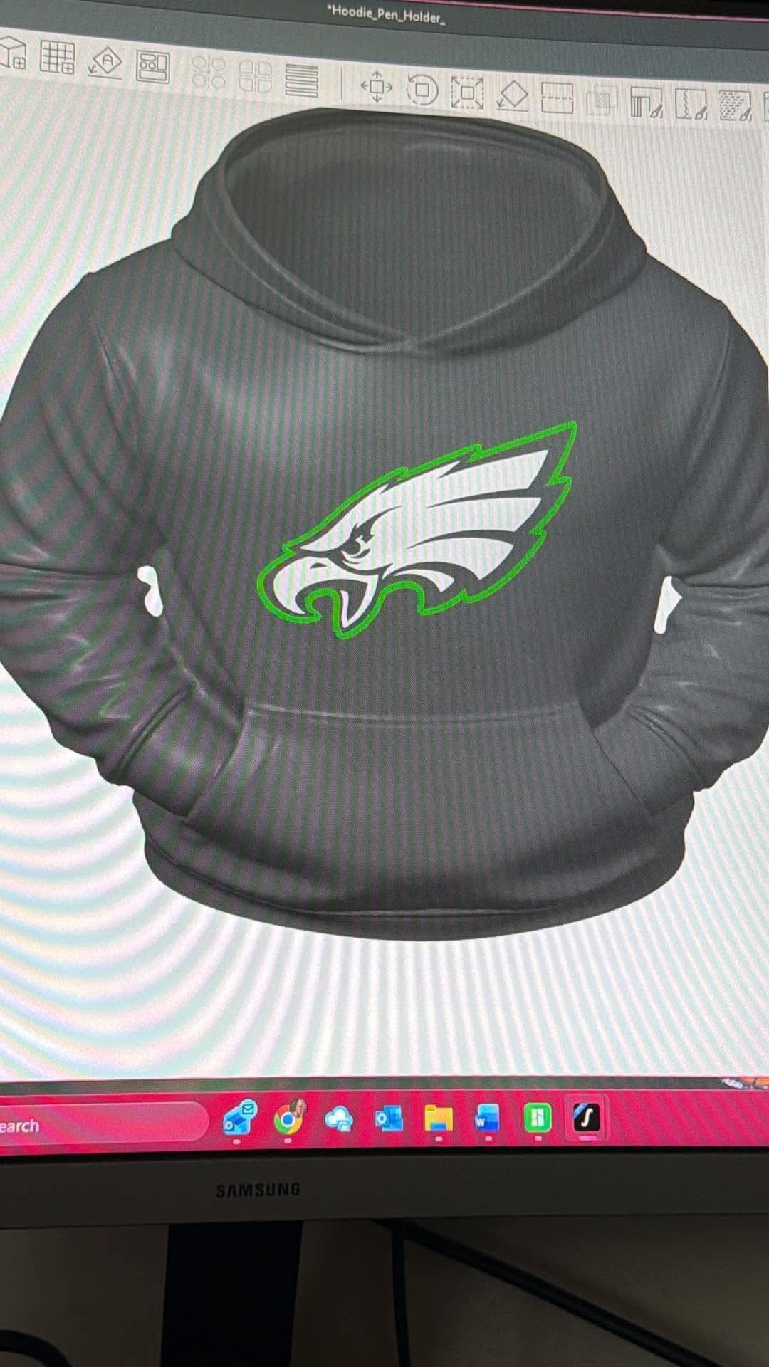 Sports Pen Holder Hoodies  Eagles
