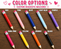 Jumbo 3D Printed Pencil Pen – Oversized Novelty Ballpoint Pen – Teacher Gift – Fun Desk Accessory – Custom Color Pen
