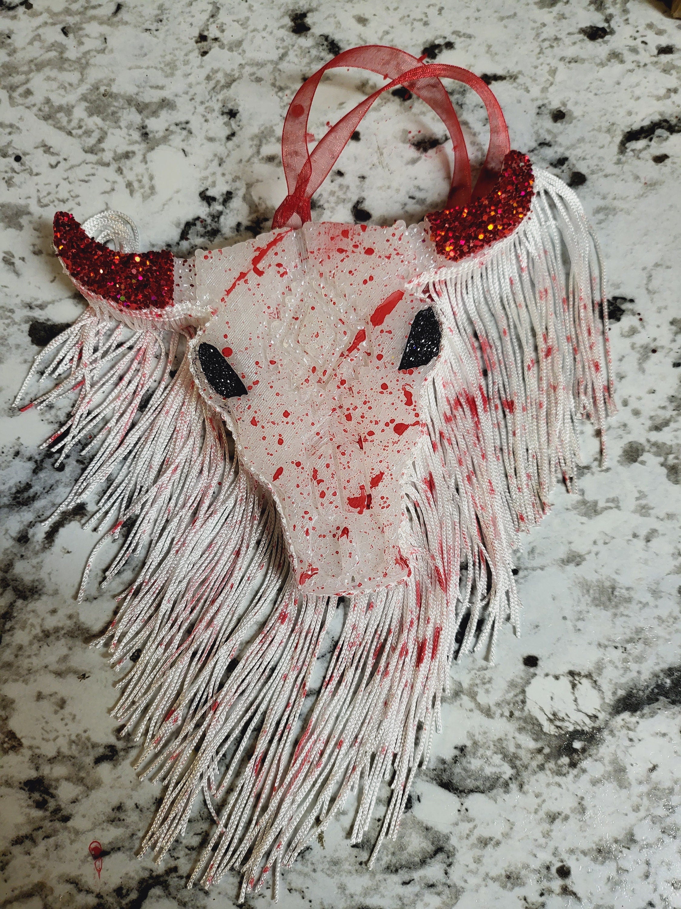 Large Aztec Bull - Halloween - Red Splatter