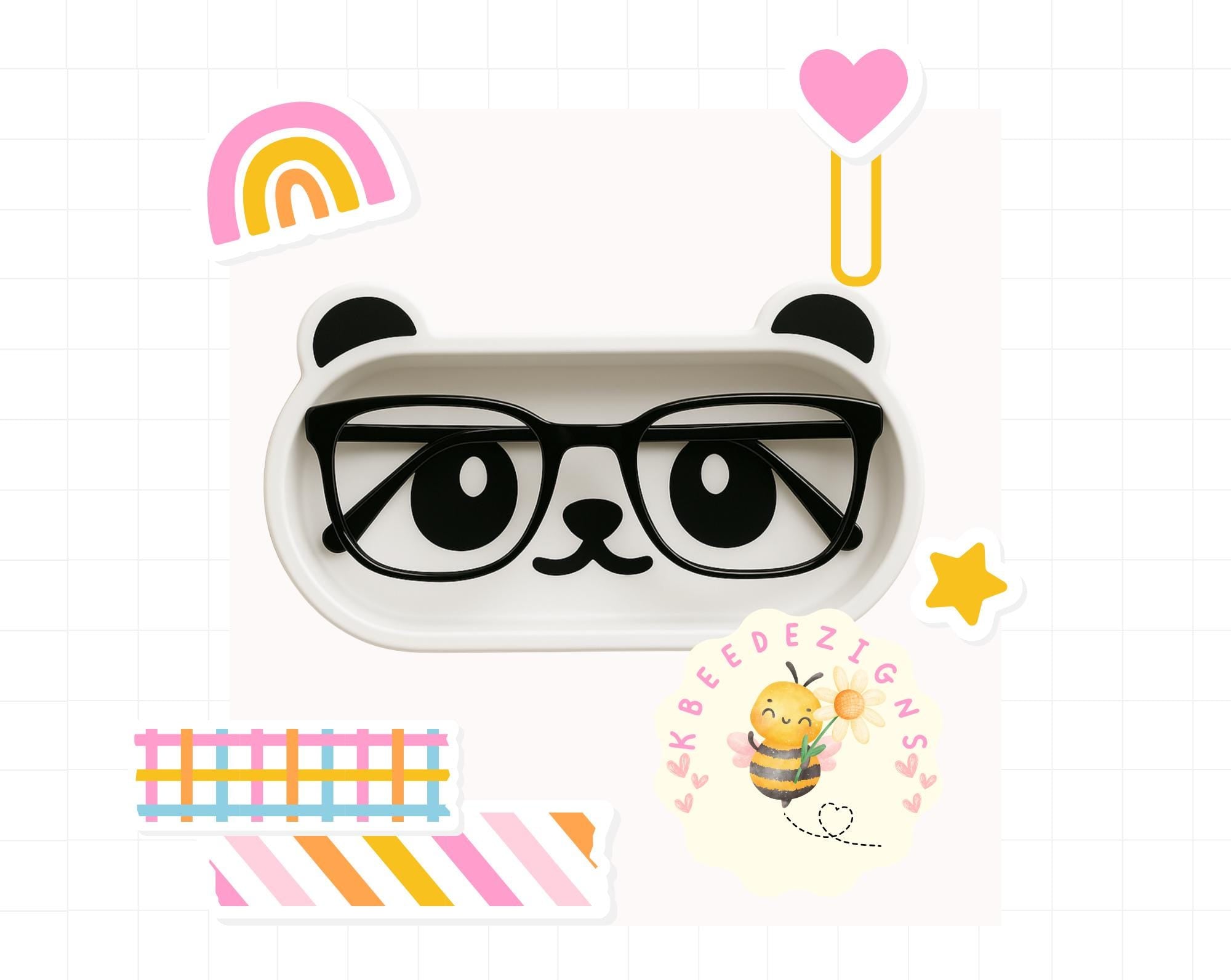 Panda Eye Glasses Holder | Cute | 3D Printed | Eye Glass Tray