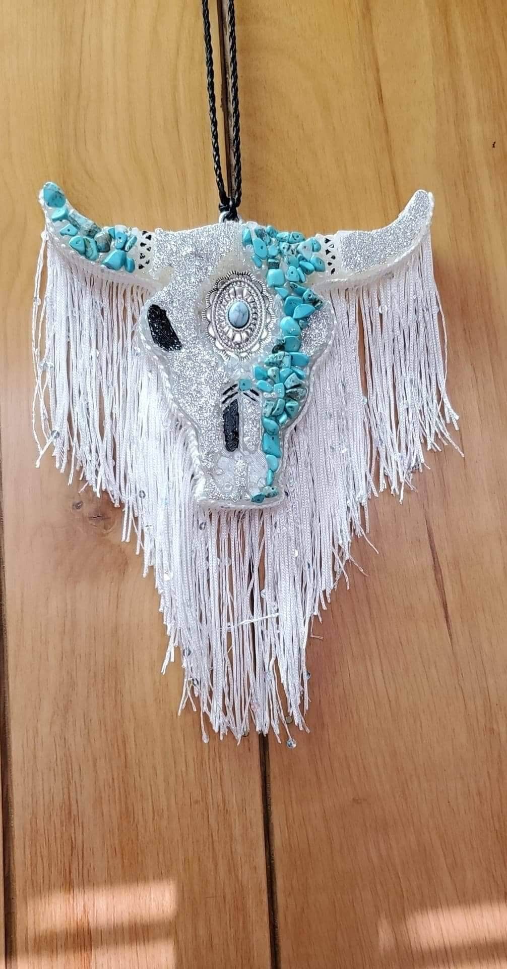 Large Aztec Bull with Turquoise Stones