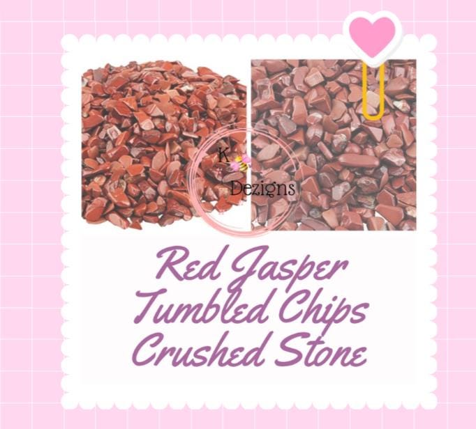 Red Jasper Gemstone Chips: Reiki Healing, Resin Crafts, Mosaics