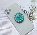 Turquoise Concho Phone Holder, Western Rodeo Bling