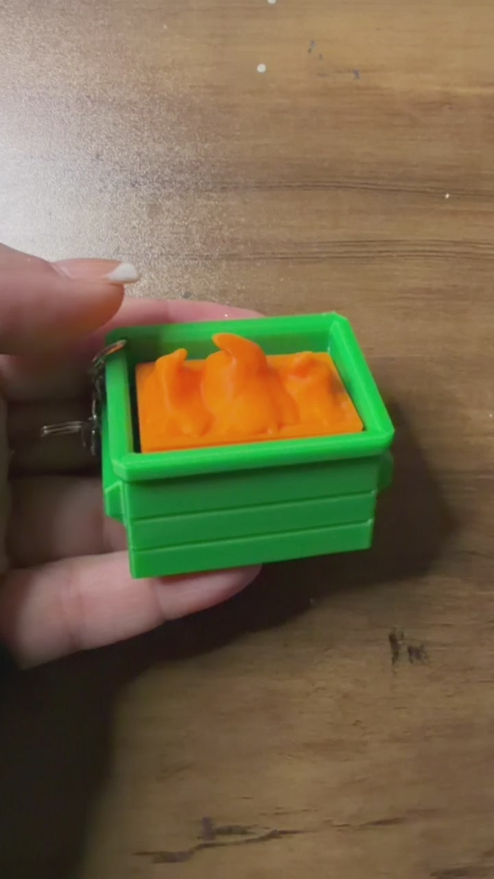 Dumpster Fire Fidget Clicker – Funny Stress Relief Toy, Pocket Size Desk Fidget, Satisfying Click Toy, Unique Gift Idea