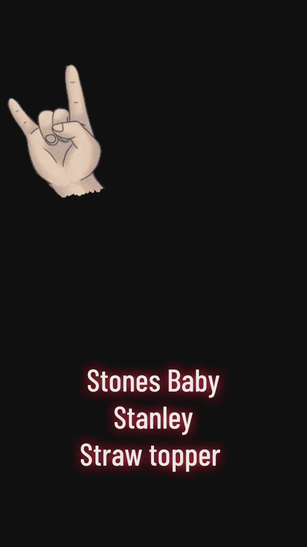 Rolling Stones Straw Topper